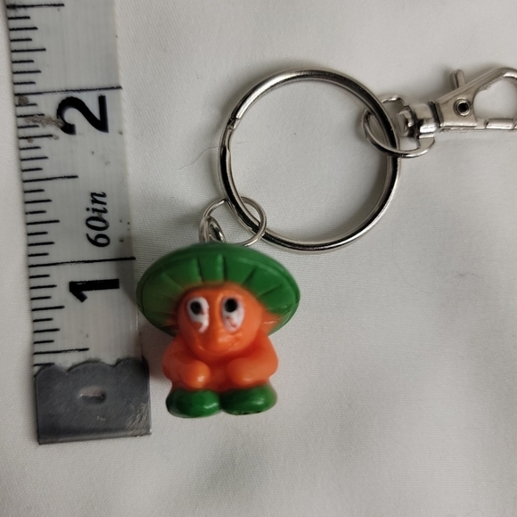 Hand Created Orange & Green Toadstool Keychain - Picture 1 of 1